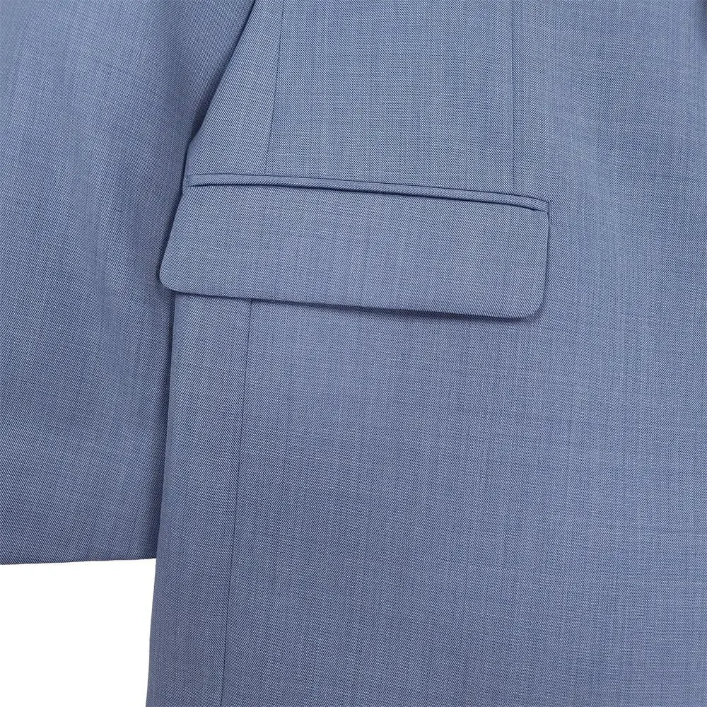 Michael Kors Mens Classic Fit Suit Jacket 50R Light Blue Solid Stretch Wool NWT